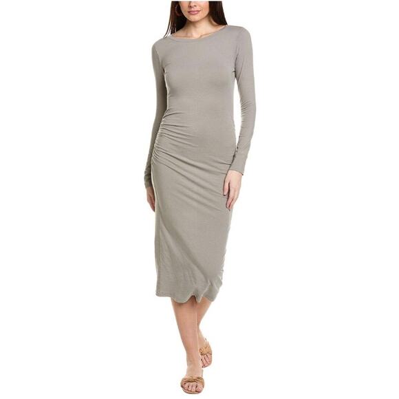 James Perse Column Midi Dress Gray - Picture 1 of 16